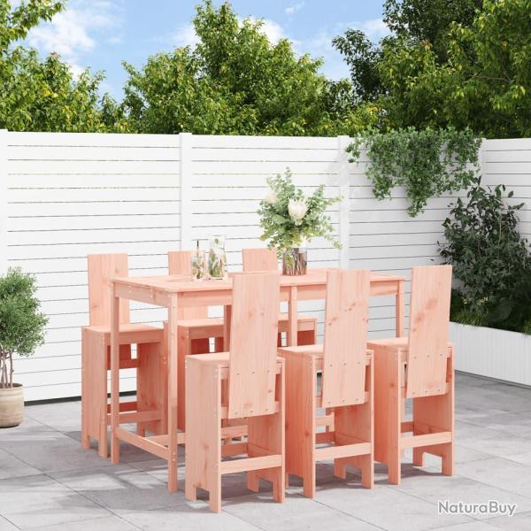 Ensemble de bar de 7 pcs bois massif douglas
