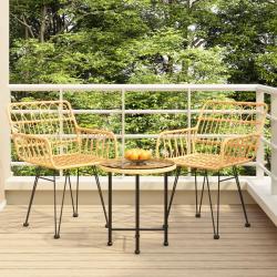 Ensemble &agrave; manger de 3 pcs R&eacute;sine tress&eacute;e