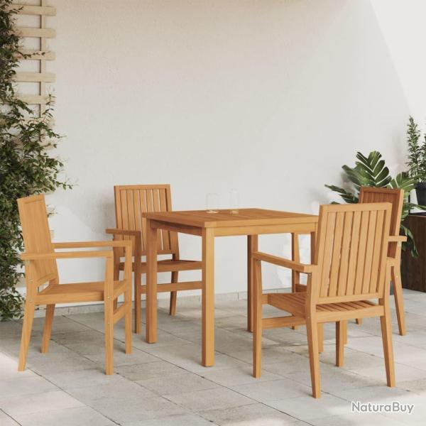 Ensemble � manger 5 pi�ces, en bois de teck massif, pour la salle � manger