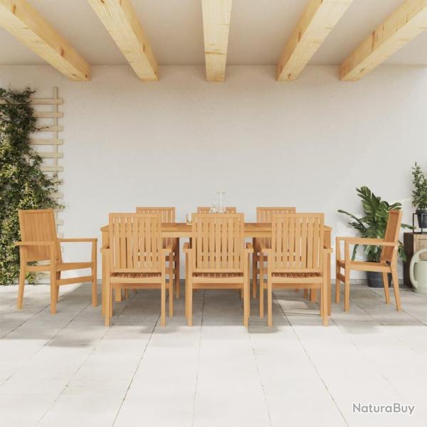 Ensemble � manger de 9 pcs Bois de teck solide