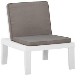 Chaise de salon de avec coussin Plastique Blanc