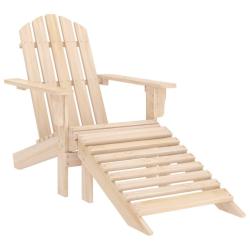 Chaise de Adirondack avec pouf bois de sapin solide