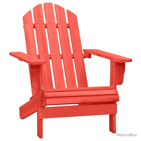 Chaise de Adirondack bois de sapin massif rouge