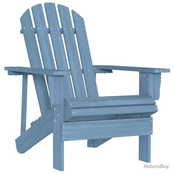 Chaise de Adirondack bois de sapin massif bleu