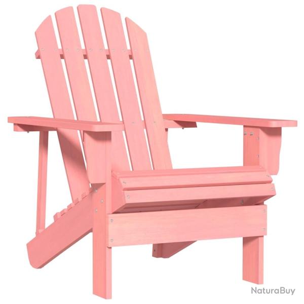 Chaise de Adirondack Bois de sapin massif Rose