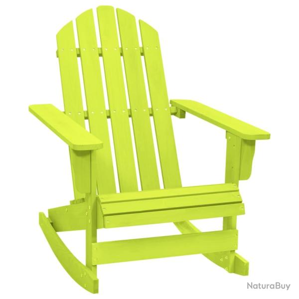 Chaise � bascule de Adirondack bois de sapin massif vert