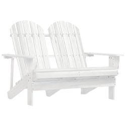 Chaise de Adirondack 2 places bois de sapin massif blanc