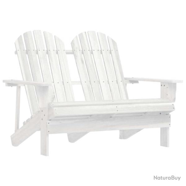 Chaise de Adirondack 2 places bois de sapin massif blanc