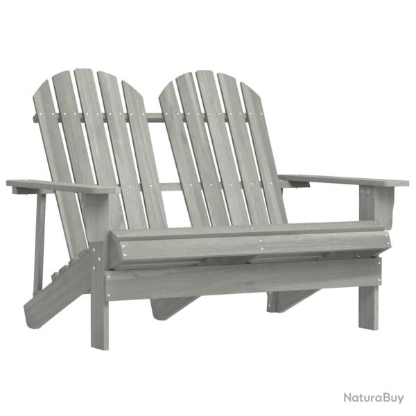 Chaise de Adirondack 2 places bois de sapin massif gris
