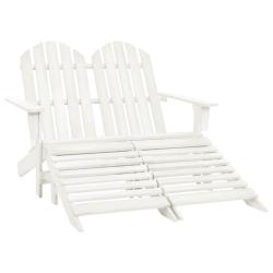 Chaise de Adirondack 2 places et repose-pied sapin blanc