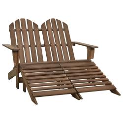 Chaise de Adirondack 2 places repose-pied sapin marron