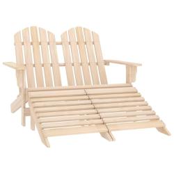 Chaise de Adirondack 2 places et repose-pied sapin