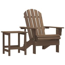 Chaise de Adirondack avec table Bois de sapin Marron