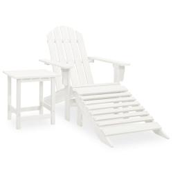 Chaise de Adirondack avec pouf et table Sapin Blanc