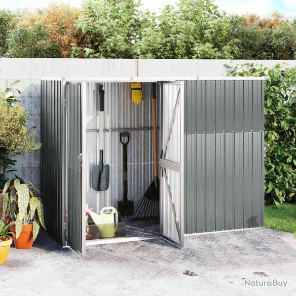 Abri � outils de Gris 225x89x161 cm Acier galvanis�