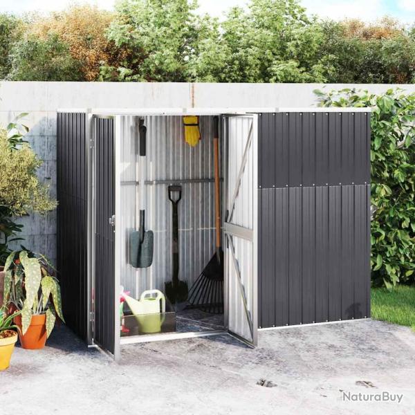 Abri � outils de anthracite 225x89x161cm acier galvanis�