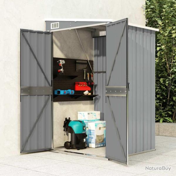 Remise de murale Gris 118x100x178 cm M�tal galvanis�