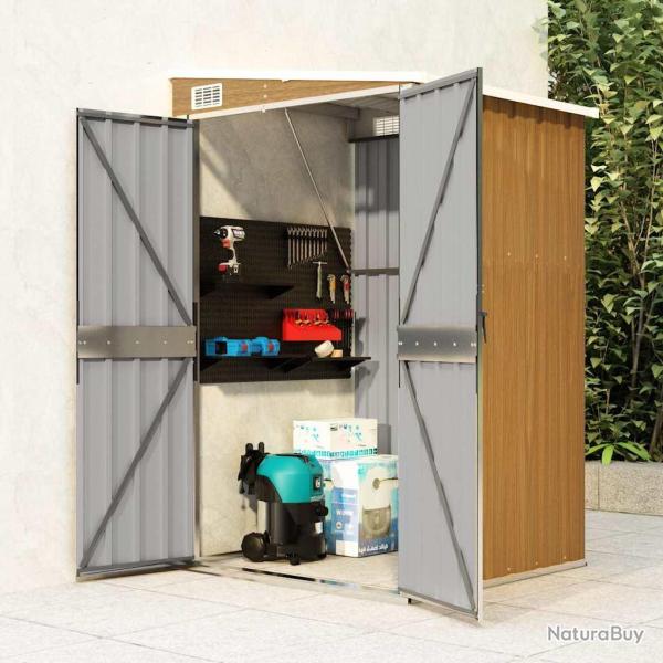 Remise de murale Marron 118x100x178 cm Acier galvanis�