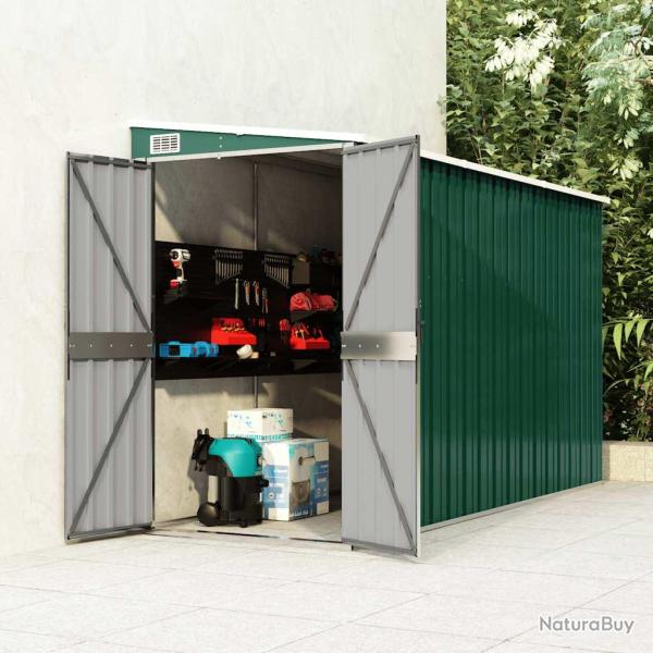 Abri de mural Vert 118x288x178 cm M�tal galvanis�