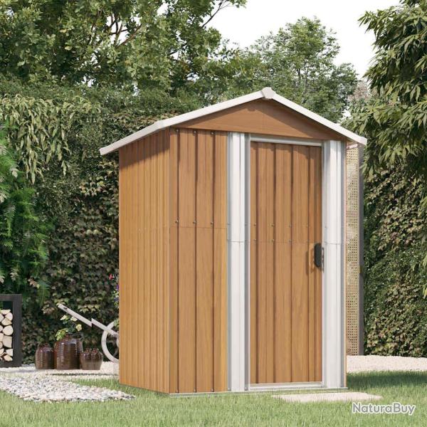 Abri de marron 126 x 97,5 x 177 cm en acier galvanis�