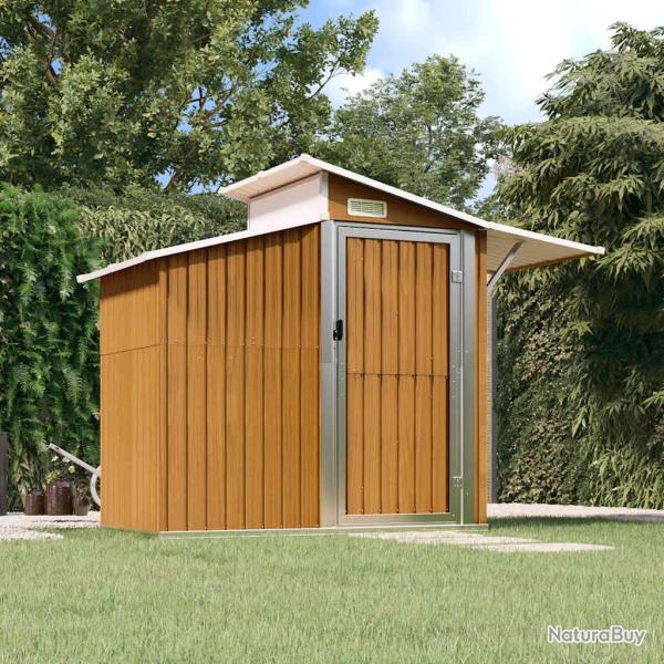 Abri de Marron 270x130x208,5 cm M�tal galvanis�