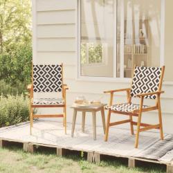 Chaises de lot de 2 Bois d'acacia solide