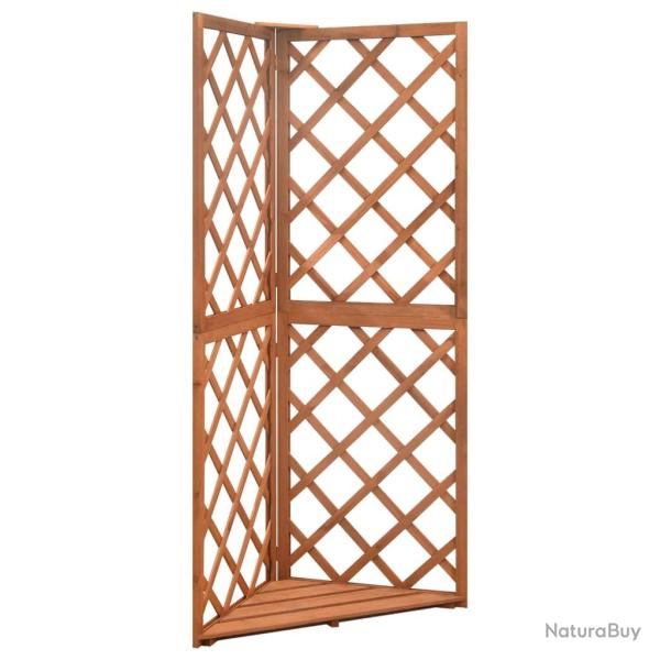 Treillis d'angle 50x50x145 cm Bois de sapin massif