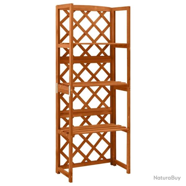 Treillis avec �tag�res 55x30x140 cm Bois de sapin massif