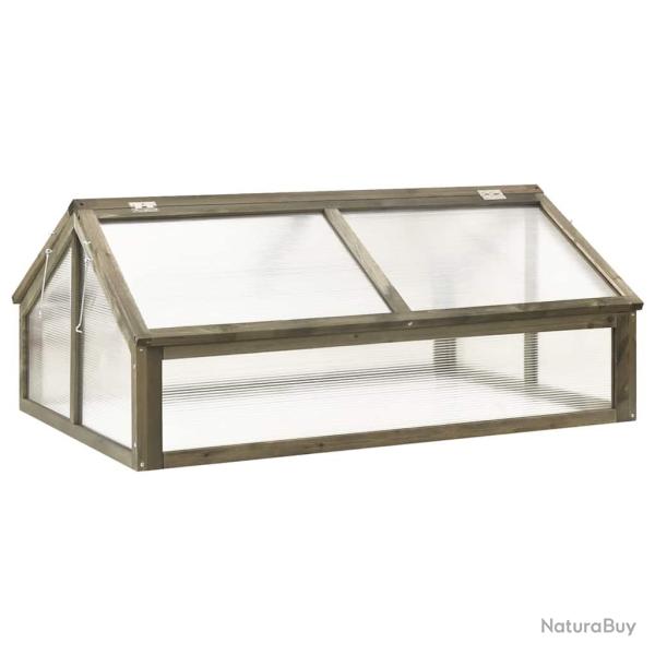 Serre Gris 114x80x50 cm Bois de sapin