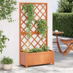 Jardini&egrave;re &agrave; treillis Marron 70x30x135 cm Bois de sapin