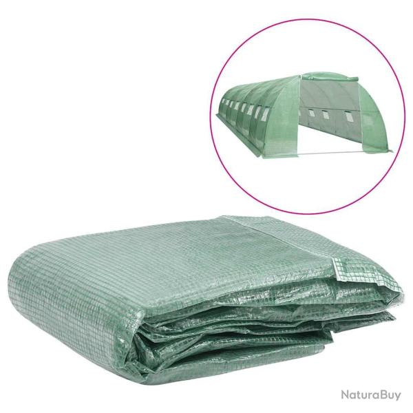 Couverture de remplacement de serre (32 m�) 400x800x200 cm Vert