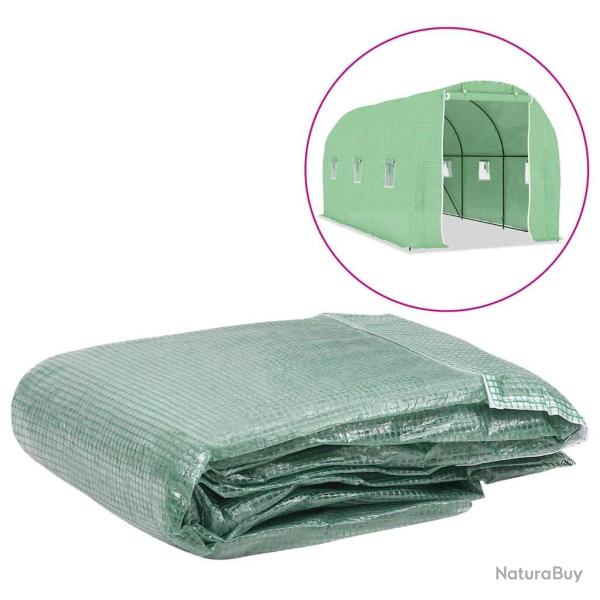 Couverture de remplacement de serre (9 m�) 200x450x200 cm Vert