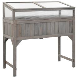 Lit sur&eacute;lev&eacute; avec serre 110x54x120 cm Bois de sapin massif