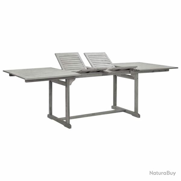 Table � d�ner en bois d'acacia massif, pour la salle � manger, (160-240) � 100 � 75 cm