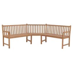 Banc d'angle de 185x185x90 cm bois de teck solide