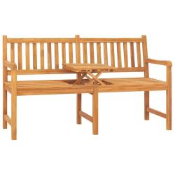 Banc de 3 places avec table 150 cm bois de teck massif