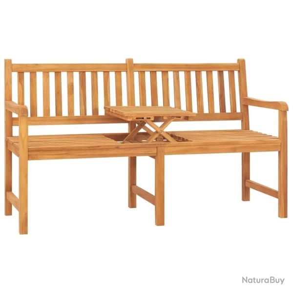 Banc de 3 places avec table 150 cm bois de teck massif