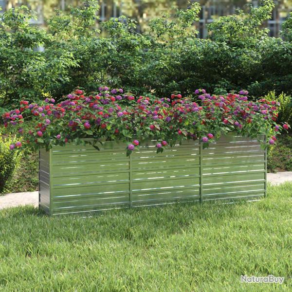 Lit sur�lev� de 240x40x77 cm Acier galvanis� Argent�