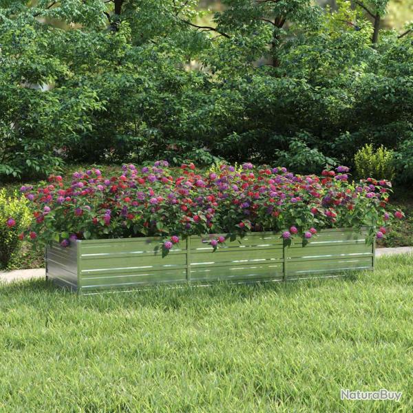Lit sur�lev� de 240x80x45 cm Acier galvanis� Argent�