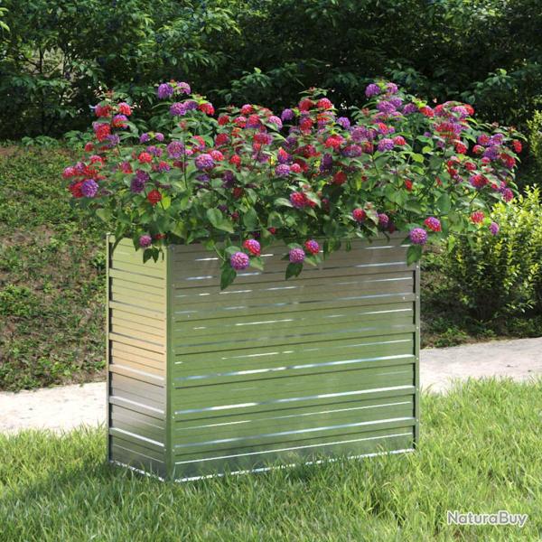 Lit sur�lev� de 100x40x77 cm Acier galvanis� Argent�