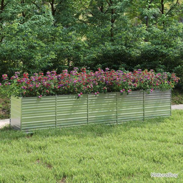 Lit sur�lev� de 400x80x77 cm Acier galvanis� Argent�