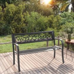 Banc de 125 cm Acier Noir