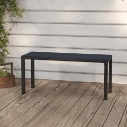 Banc de 110 cm acier et WPC noir