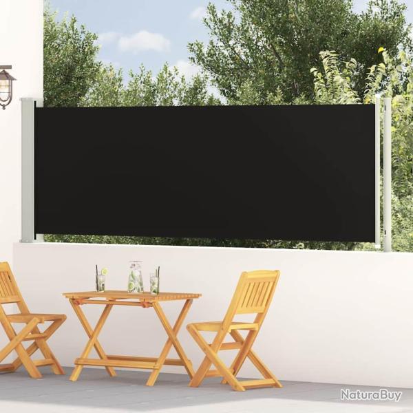 Auvent lat�ral r�tractable de patio 117x600 cm Noir