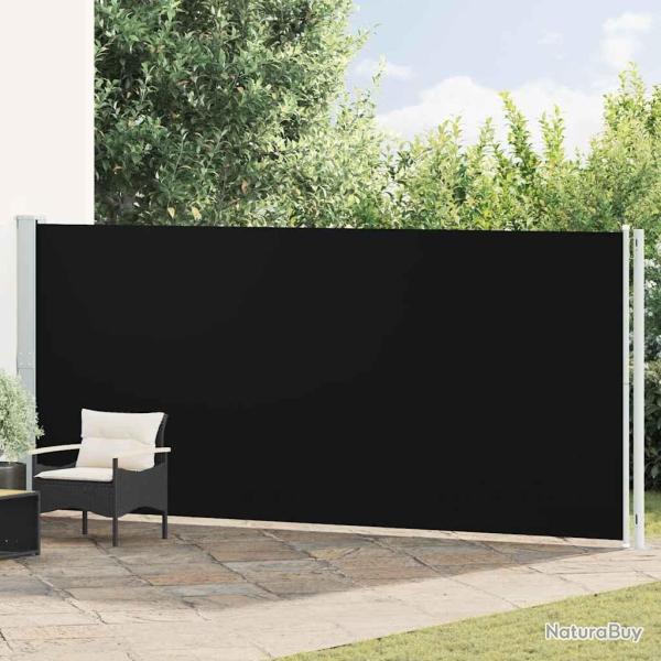 Auvent lat�ral r�tractable de patio 180x600 cm Noir