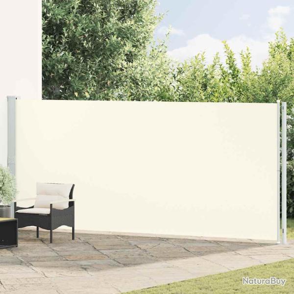Auvent lat�ral r�tractable de patio 180x600 cm Cr�me