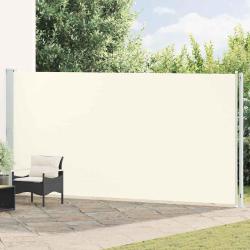 Auvent lat&eacute;ral r&eacute;tractable de patio 200x600 cm Cr&egrave;me