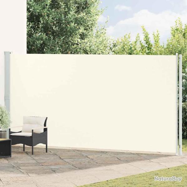 Auvent lat�ral r�tractable de patio 200x600 cm Cr�me