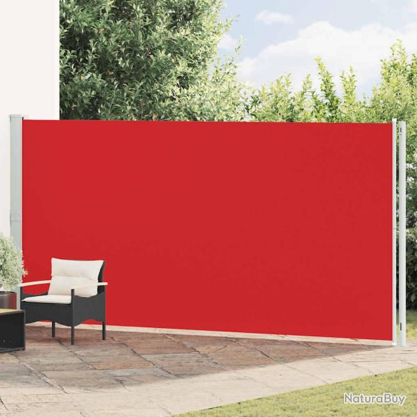 Auvent lat�ral r�tractable de patio 200x600 cm Rouge