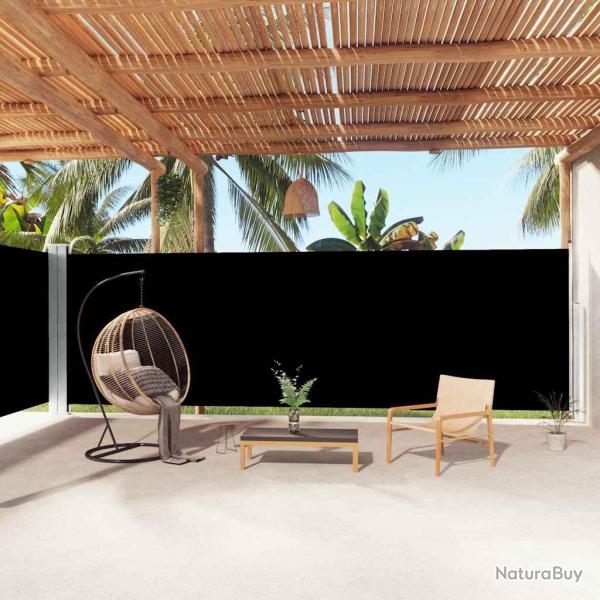 Auvent lat�ral r�tractable Noir 200x1000 cm